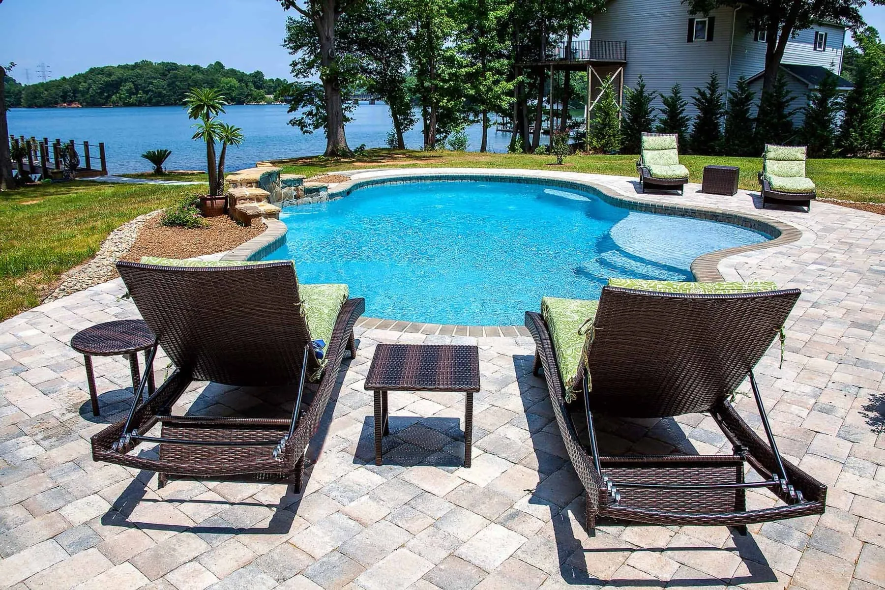 A custom concrete pool built by CPC Pools