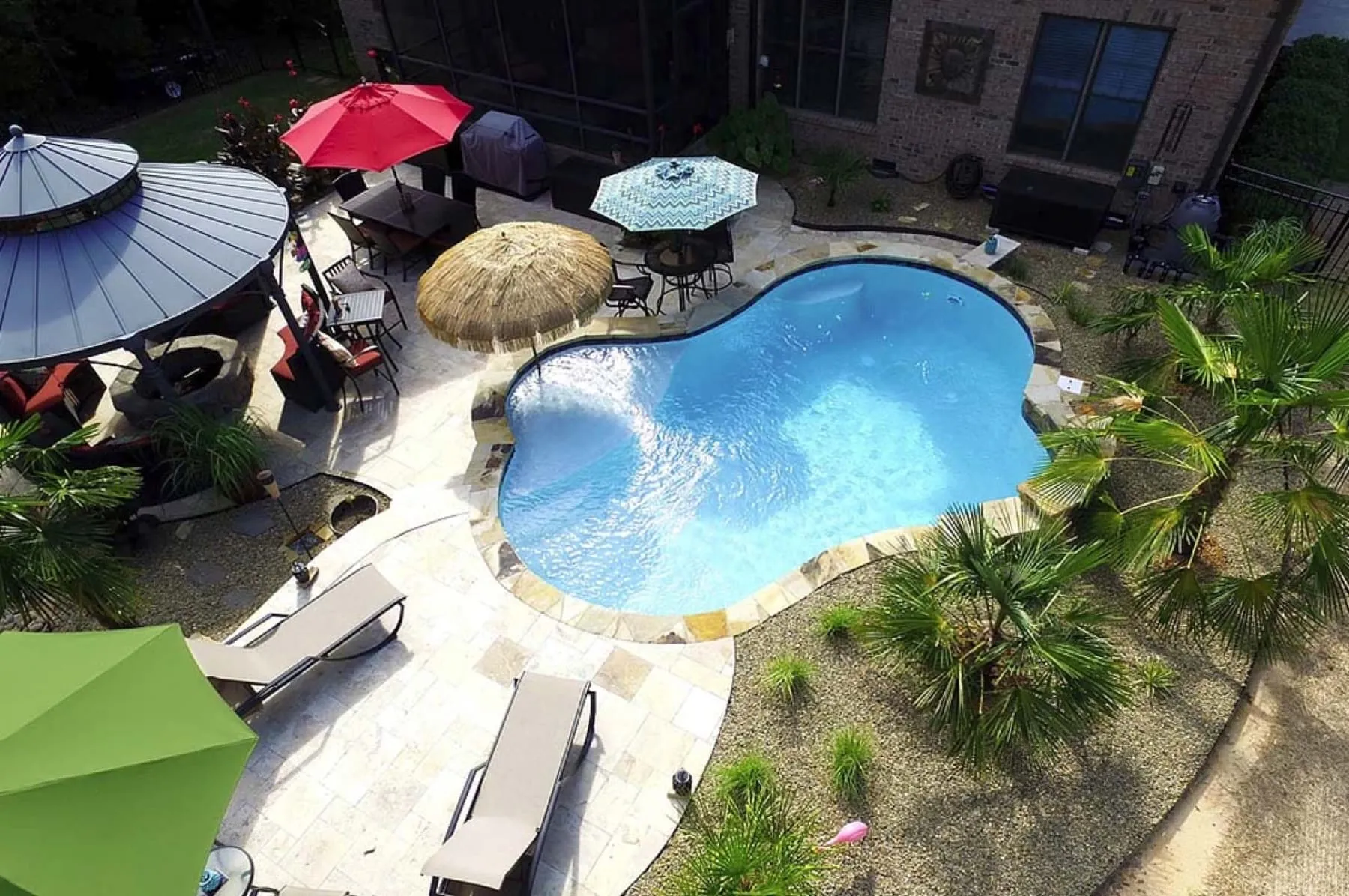 A custom concrete pool built by CPC Pools