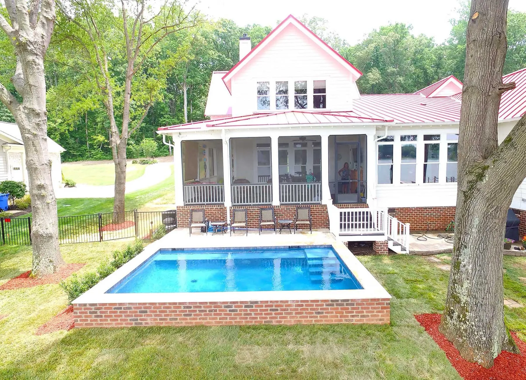 A custom concrete pool built by CPC Pools
