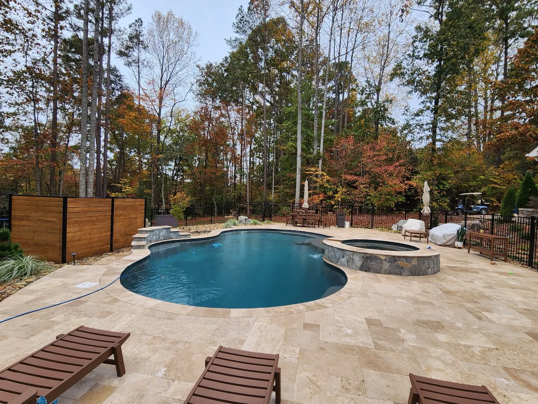 A custom concrete pool built by CPC Pools