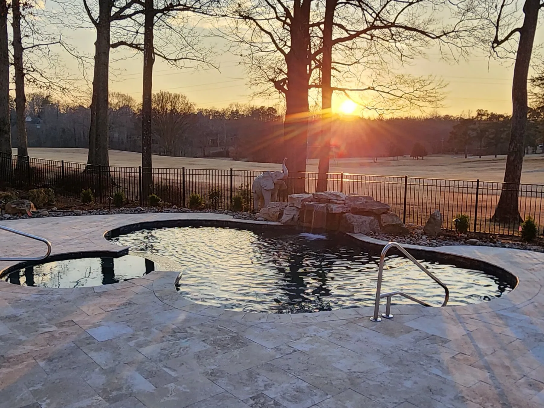 A small and plunge pool built by CPC Pools